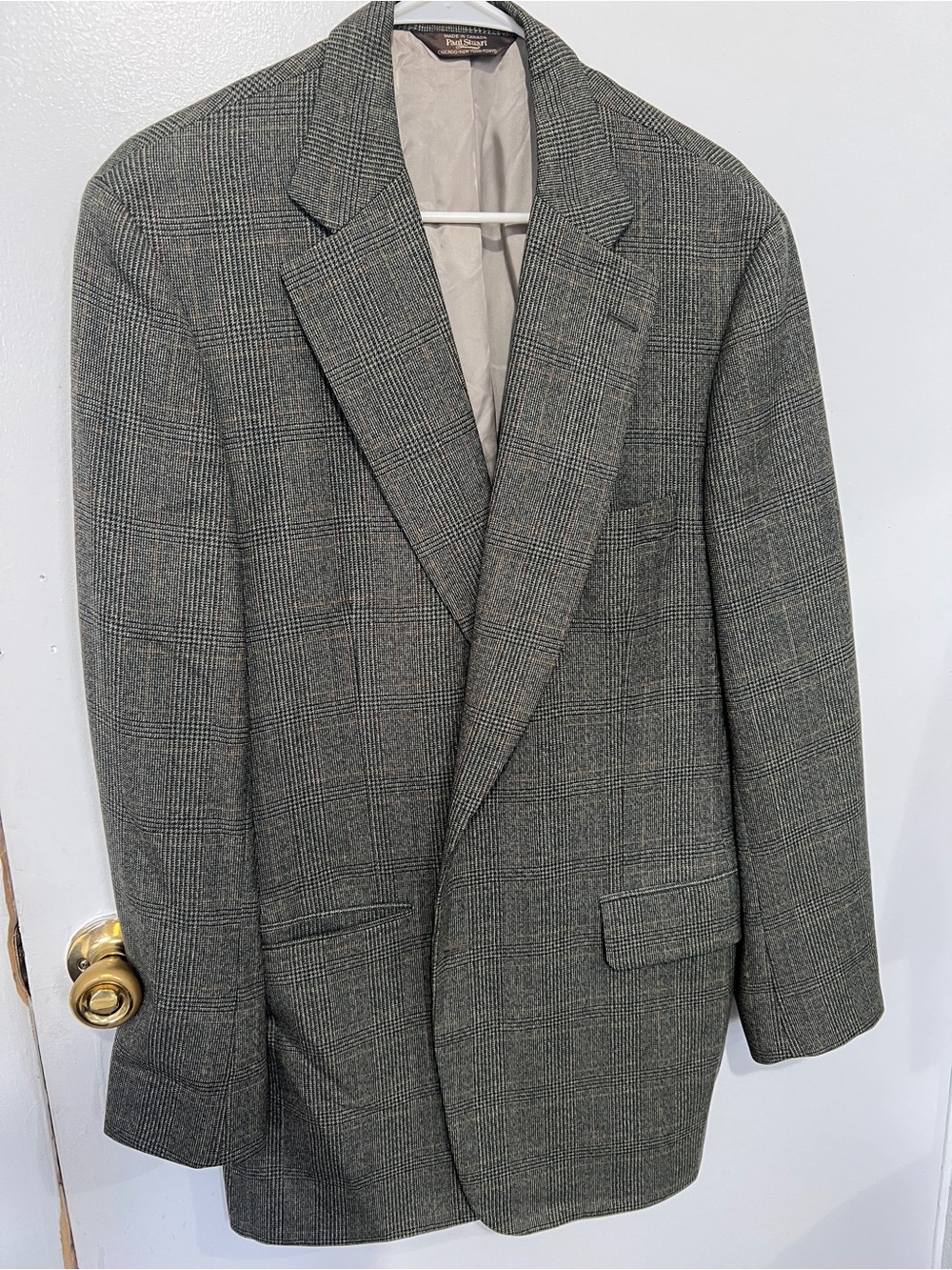 Paul Stuart Gray Glen Plaid Sport Coat